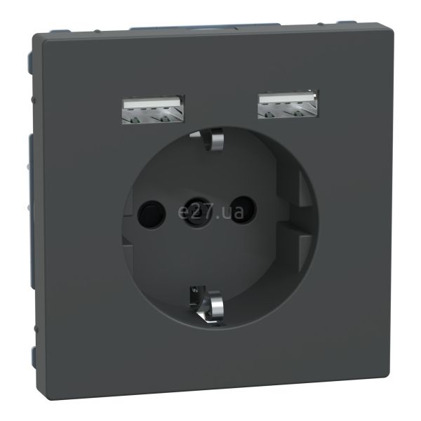Розетка 220В с USB Schneider Electric MEG2366-6034 Merten System D