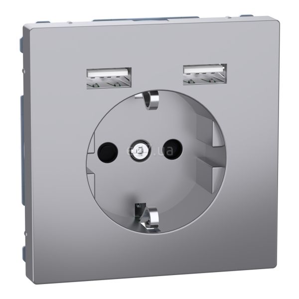 Розетка 220В с USB Schneider Electric MEG2366-6036 Merten System D