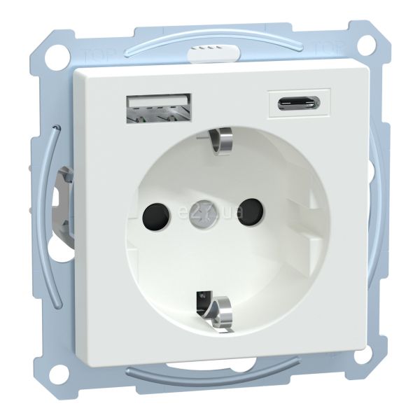 Розетка 220В с USB Schneider Electric MEG2367-0325 Merten System M