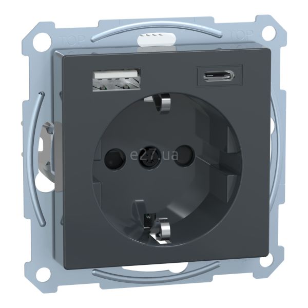 Розетка 220В з USB Schneider Electric MEG2367-0414 Merten System M