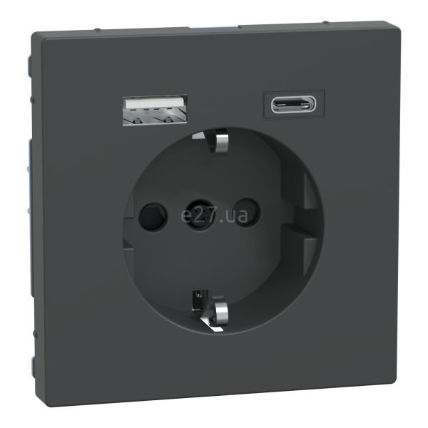 Розетка 220В с USB Schneider Electric MEG2367-6034 Merten System D