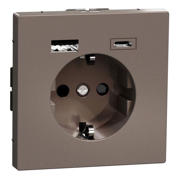 Розетка 220В з USB Schneider Electric MEG2367-6052 Merten System D