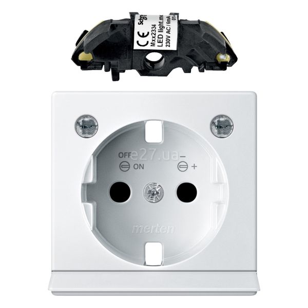 Лицьова панель розетки 220В Schneider Electric MTN2334-0319 Merten System M