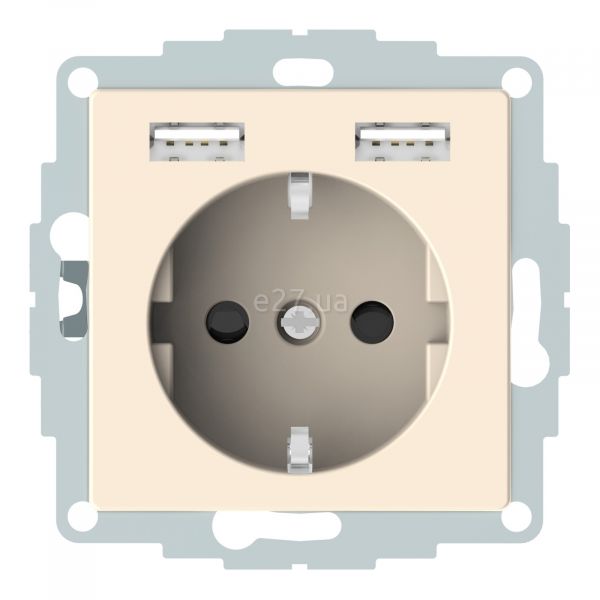 Розетка 220В с USB Schneider Electric MTN2366-0344 Merten System M