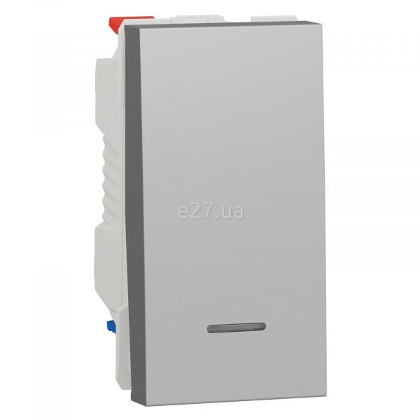 Перемикач прохідний 1-клавішний Schneider Electric NU310330S Unica New