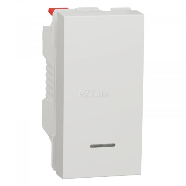 Вимикач без фіксації 1-клавішний Schneider Electric NU310618N Unica New