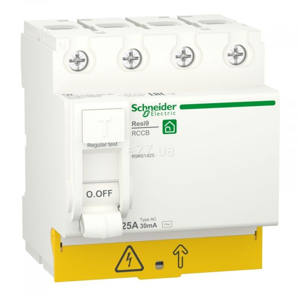 Вимикач диференціального струму, УЗО Schneider Electric R9R51425 Resi9