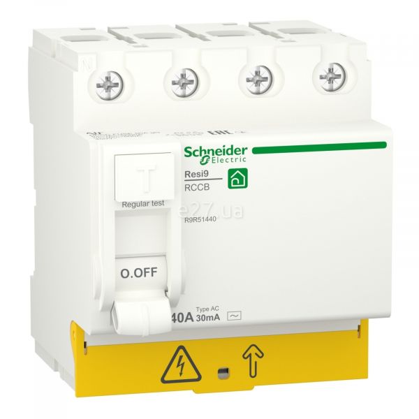 Вимикач диференціального струму, УЗО Schneider Electric R9R51440 Resi9