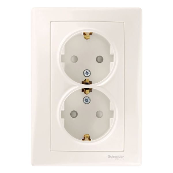 Розетка двойная 220В Schneider Electric SDN3000423 Sedna