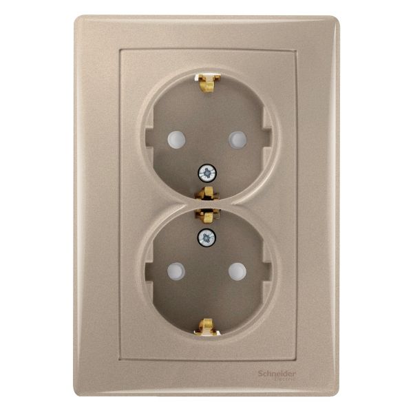 Розетка подвійна 220В Schneider Electric SDN3000468 Sedna