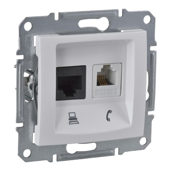 Розетка компьютерная, телефонная Schneider Electric SDN5100121 Sedna