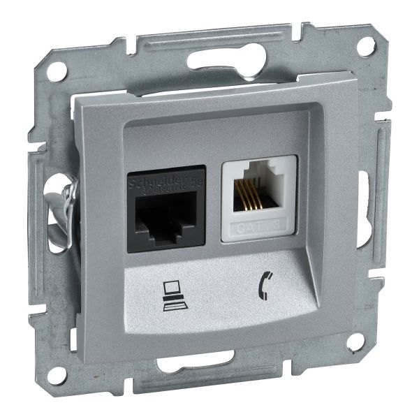 Розетка компьютерная, телефонная Schneider Electric SDN5200160 Sedna