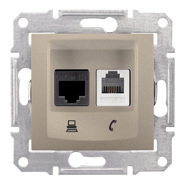 Розетка компьютерная, телефонная Schneider Electric SDN5200168 Sedna