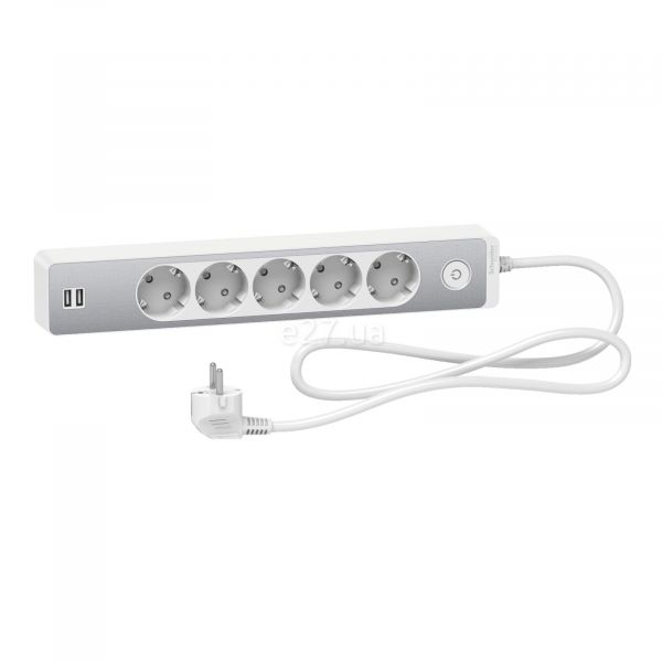 Подовжувач Schneider Electric ST945U1WA Unica Extend 5x220V 2xUSB 1,5m