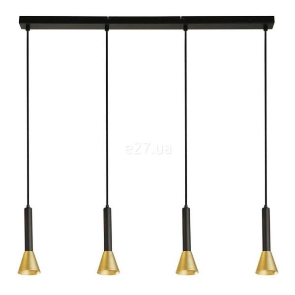 Підвісний світильник Searchlight 13611-4BGO Signal 4Lt Bar Pendant - Black & Gold Metal