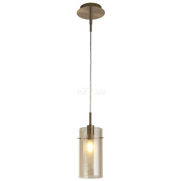 Підвісний світильник Searchlight 2301CP Duo 3 Pendant - Bronze & Champagne Glass