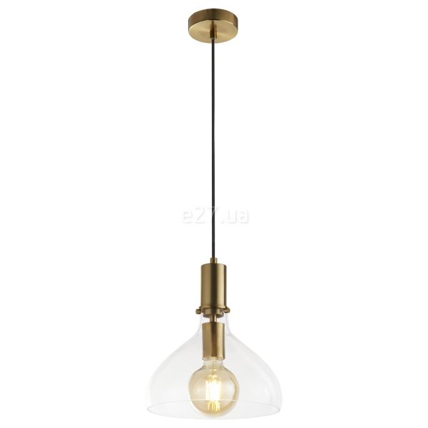 Підвісний світильник Searchlight 31031-1PB Margarita Pendant - Brass with Clear Glass