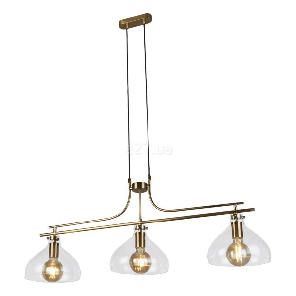 Підвісний світильник Searchlight 31031-3PB Margarita 3Lt Bar Pendant - Brass with Clear Glass