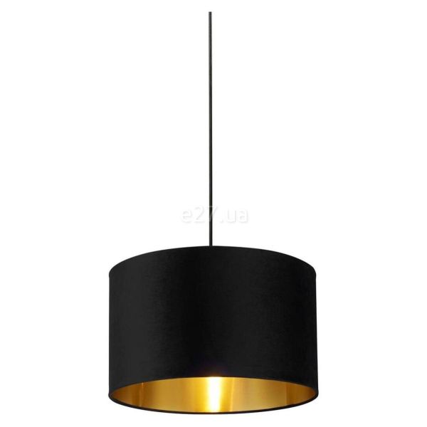 Підвісний світильник Searchlight 31040BK Black Velvet Shade with Gold Inner ⌀40cm