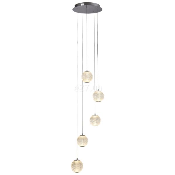 Підвісний світильник Searchlight 51481-5CC Allure 5Lt LED Multi Drop Pendant - Metal with Clear Acrylic