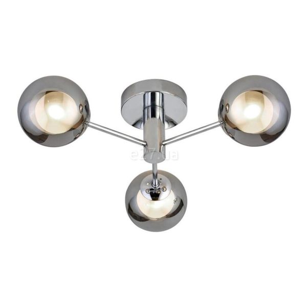 Люстра Searchlight 60812-3SM Oscar 3Lt Flush - Chrome With Smoked Glass Shades