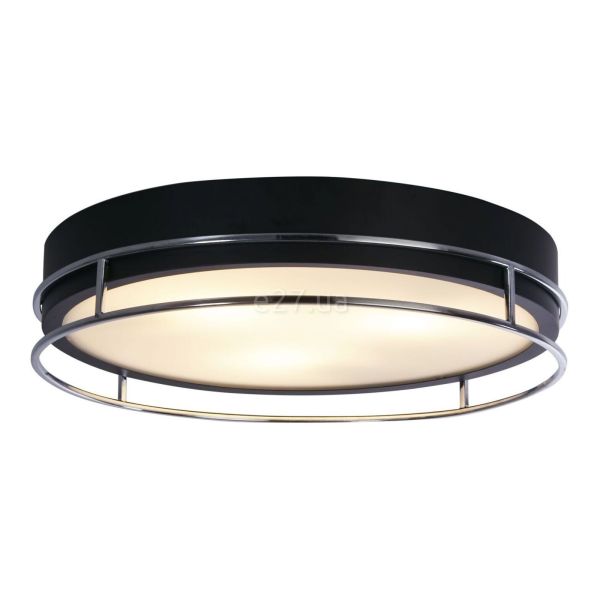 Потолочный светильник Searchlight 62013-3CC Phoenix 3Lt Flush - Black and Chrome IP44