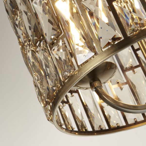 Фотография товара Searchlight 6583-3AB Bijou 3Lt Pendant - Antique Brass & Champagne Glass