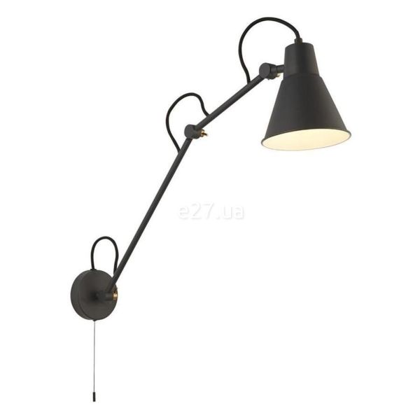 Бра Searchlight 7403GY Swing Arm Wall Light - Grey & Gold Metal