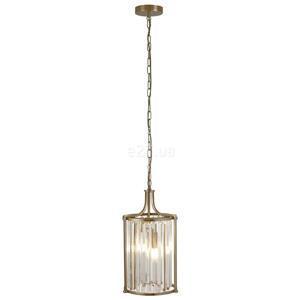 Люстра Searchlight 8092-2AB Victoria 2Lt Pendant - Antique Brass & Crystal Glass