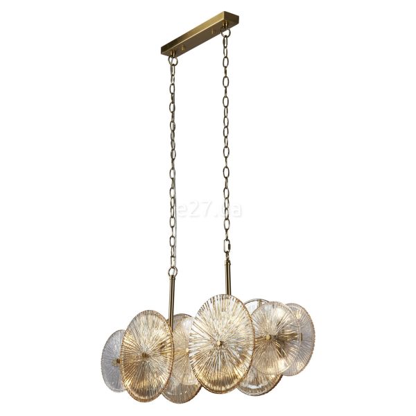 Подвесной светильник Searchlight 88210-10BZ Wagon Wheel 10Lt Bar Pendant - Bronze, Clear and Amber Glass