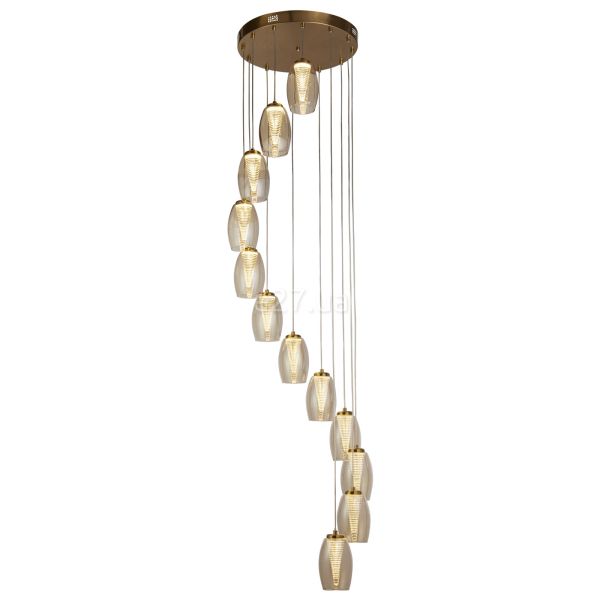 Подвесной светильник Searchlight 97291-12CP Cyclone 12Lt Pendant - Bronze & Champagne Glass