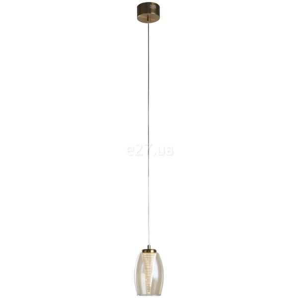 Підвісний світильник Searchlight 97291-1CP Cyclone Pendant - Bronze & Champagne Glass