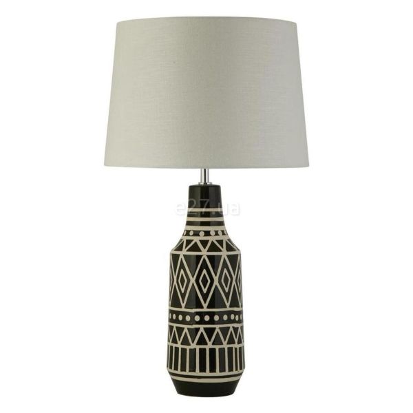 Настольная лампа Searchlight EU60059BK x Bourne Table Lamp - Black & White Ceramic