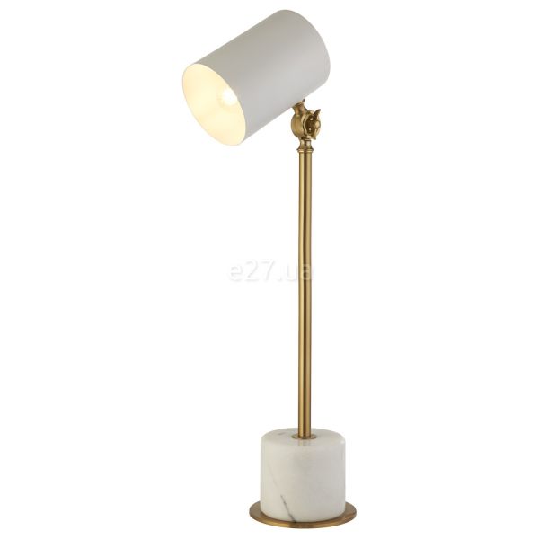 Настільна лампа Searchlight EU60108WH x Beam Cylinder Head Lamp - White Marble Base