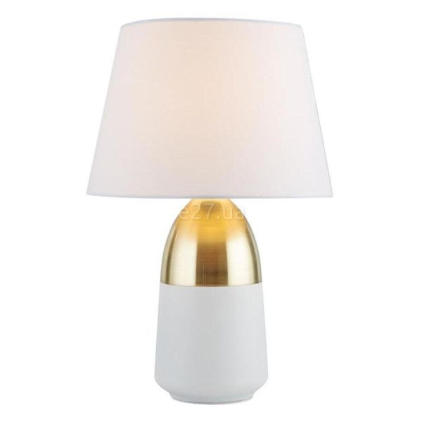 Настільна лампа Searchlight EU60340 Touch Table Lamp - Brushed Brass & White