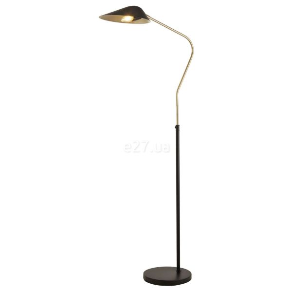 Торшер Searchlight EU60420BK x Swan Floor Lamp - Black/Gold