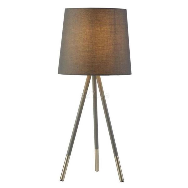 Настільна лампа Searchlight EU60421GY Rio Table Lamp - Grey Base/Satin Silver Feet & Grey Shade