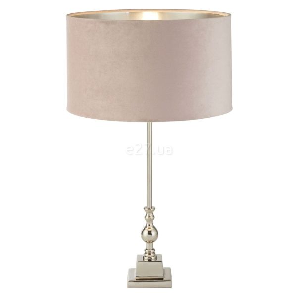 Настольная лампа Searchlight EU81214PI Whitby Table Lamp - Chrome Metal & Pink Velvet Shade