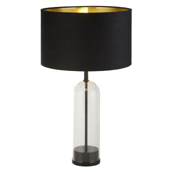 Настольная лампа Searchlight EU81710BK Oxford Table Lamp - Glass, Black Metal, Marble & Velvet Shade