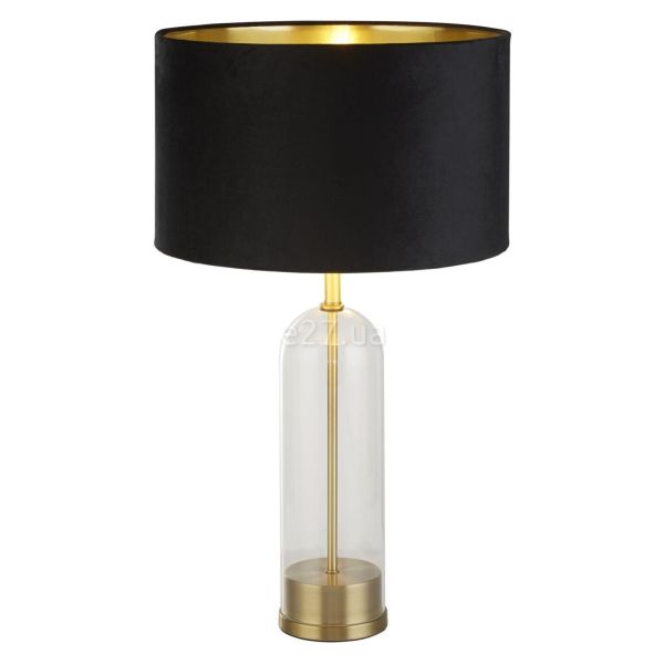 Настольная лампа Searchlight EU81712BK Oxford Table Lamp - Glass, Brass, Black Velvet Shade