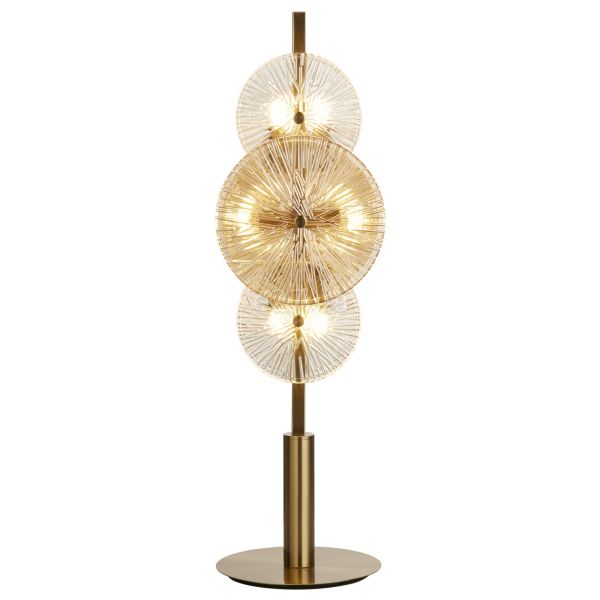 Настольная лампа Searchlight EU88211-6BZ Wagon Wheel 6Lt Table Lamp - Bronze, Clear & Amber Glass