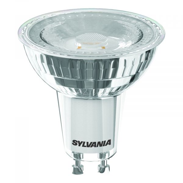 Лампа светодиодная  диммируемая Sylvania 29128 мощностью 4.5W из серии RefLED Superia. Типоразмер — MR16 с цоколем GU10, температура цвета — 4000K