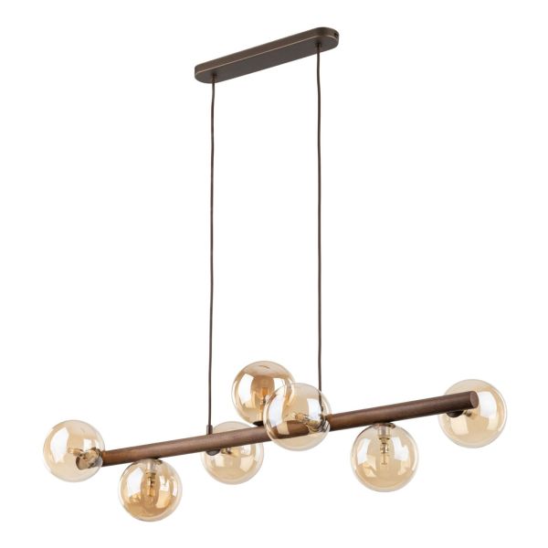 Підвісний світильник TK Lighting 11096 Estera Wood Orzech Bursztyn