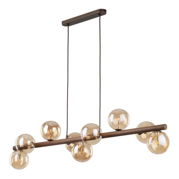 Підвісний світильник TK Lighting 11097 Estera Wood Orzech Bursztyn