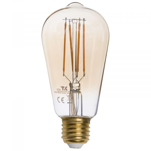 Лампа светодиодная TK Lighting 3792 мощностью 6.5W из серии BULB LED. Типоразмер — ST64 с цоколем E27, температура цвета — 2700K