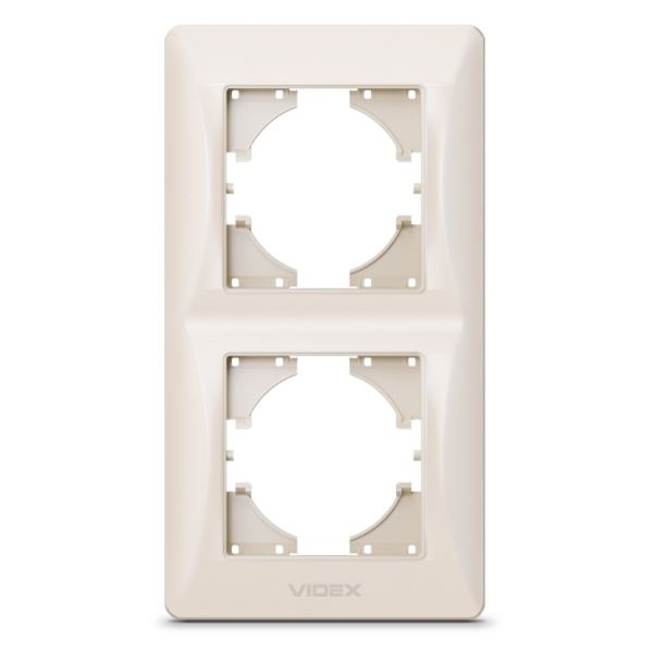 Рамка 2 поста вертикальна Videx 24686 Binera VF-BNFR2V-CR