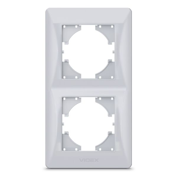 Рамка 2 поста вертикальна Videx 24907 Binera VF-BNFR2V-SS