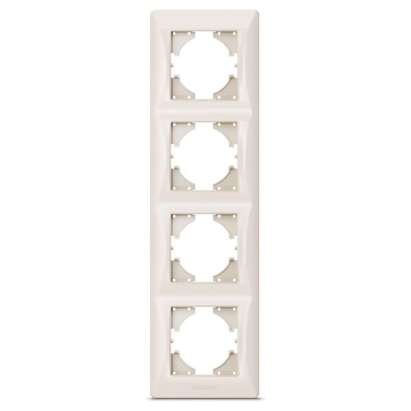 Рамка 4 поста вертикальна Videx 26121 Binera VF-BNFR4V-CR