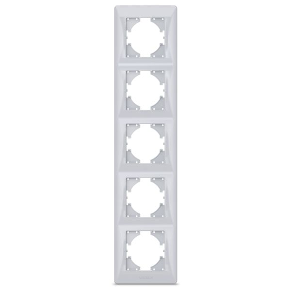 Рамка 5 постів вертикальна Videx 26124 Binera VF-BNFR5V-SS
