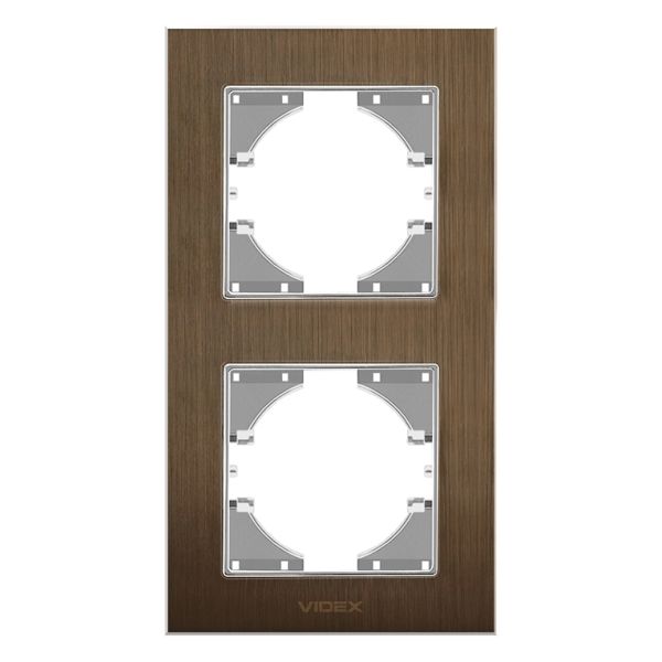 Рамка 2 поста вертикальна Videx 26133 Binera VF-BNFRA2V-CH